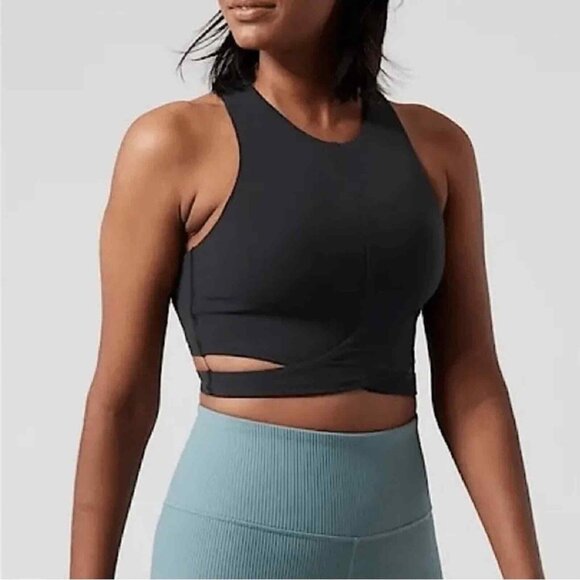 Athleta | Conscious Crop Cut Out Bra In Black (D-DD cup) - Picture 13 of 16